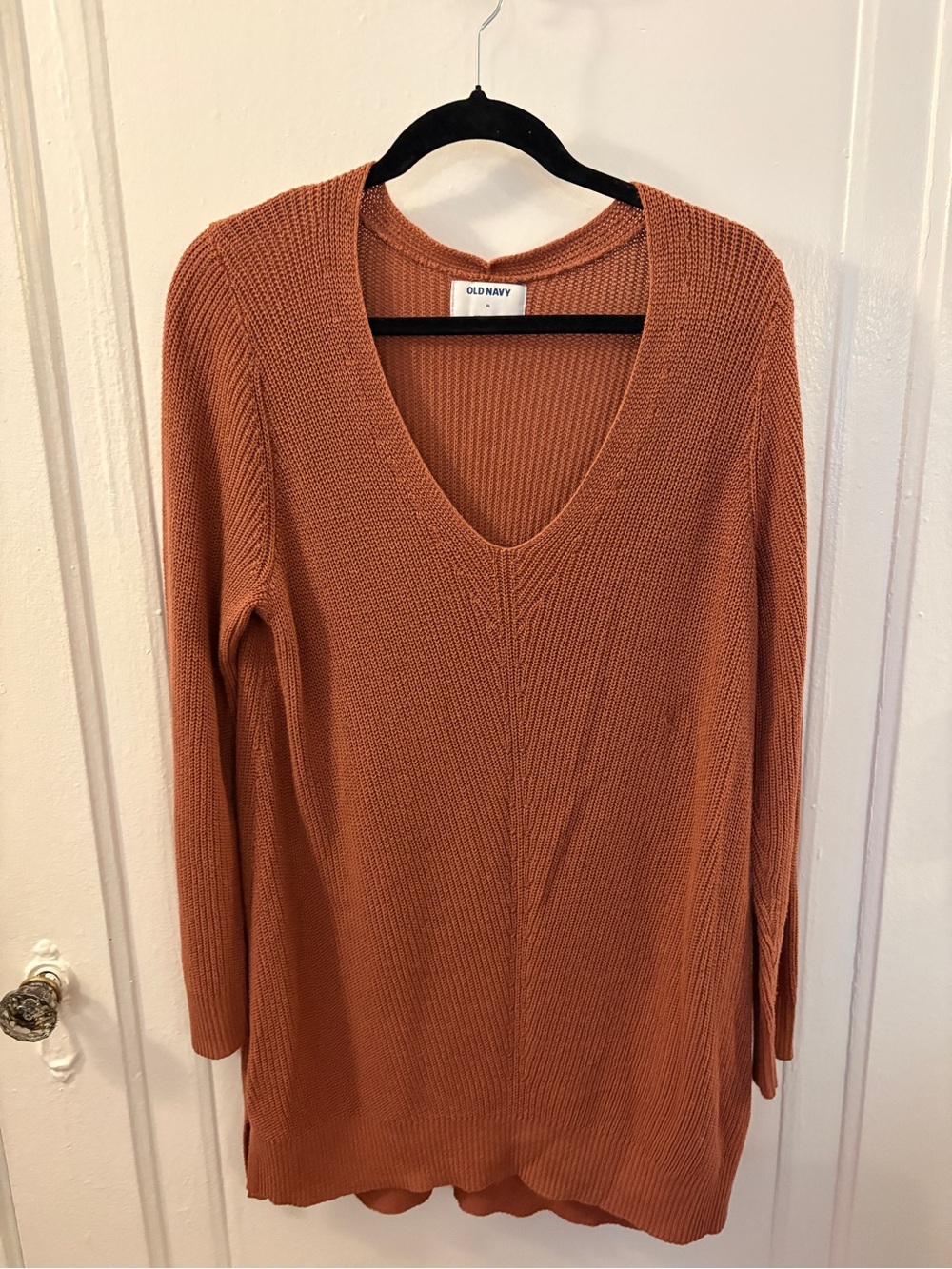 Old Navy Rust V-Neck Sweater